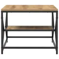 Table basse  avec étagère en chêne, 51x50x40 cm, en bois d'ingénierie