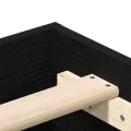 Lit  90x200 cm en chêne noir en bois d'ingénierie