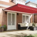 Store rétractable automatique  Rouge 500x300 cm