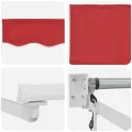 Store rétractable automatique  Rouge 450x300 cm