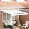 Store rétractable manuel  Blanc 300x250 cm
