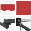 Auvent Manuel Rétractable Rouge 350x250 cm