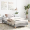 Lit 90x200 cm Gris Sonoma en bois d'ingénierie