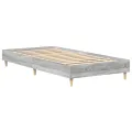 Lit 90x200 cm Gris Sonoma en bois d'ingénierie