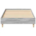 Lit 90x200 cm Gris Sonoma en bois d'ingénierie