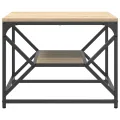 Table basse avec étagère en chêne de Sonoma – 51 x 50 x 40 cm – Fabriquée en bois d'ingénierie