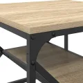 Table basse avec étagère en chêne de Sonoma – 51 x 50 x 40 cm – Fabriquée en bois d'ingénierie