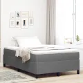 Cadre de Lit Gris Clair 120x200 cm en Tissu Côtelé
