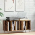 Armoire à disques  en chêne artisan de 100x38x48 cm en bois d'ingénierie