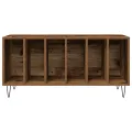 Armoire à disques  en chêne artisan de 100x38x48 cm en bois d'ingénierie