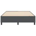 Lit Box Spring Gris Foncé 140x200 cm Tissu Corde