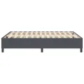 Lit Box Spring Gris Foncé 140x200 cm Tissu Corde