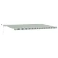 Auvent Rétractable Automatique avec LED Vert et Blanc 600x350 cm