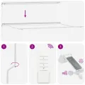 Auvent Rétractable Automatique avec LED Vert et Blanc 600x350 cm