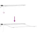 Auvent Rétractable Manuel avec LED Vert et Blanc 350x250 cm