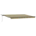 Store rétractable automatique avec LED vert et jaune 450x350 cm