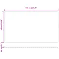 Store rétractable manuel avec LED vert et jaune 600x350 cm