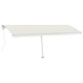 Auvent automatique avec capteur de vent et LED 600x350 cm Crème