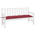 Coussin de banc de jardin rouge bordeaux 150x50x7 cm