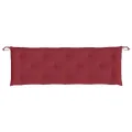 Coussin de banc de jardin rouge bordeaux 150x50x7 cm