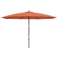 Parasol de jardin avec mât en bois terre cuite 400x273 cm