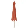 Parasol de jardin avec mât en bois terre cuite 400x273 cm