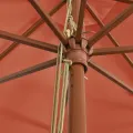 Parasol de jardin avec mât en bois terre cuite 400x273 cm