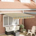 Store Rétractable Manuel Vert et Jaune 350x250 cm