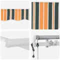 Store Rétractable Automatique Vert et Jaune 450x300 cm