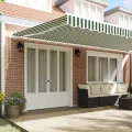 Tissu de remplacement de store vert et blanc pour cadre de 6x3 m