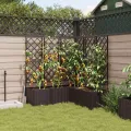 Jardinier avec treillis 5 pièces Marron 120x120x143 cm