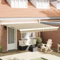 Tissu de remplacement pour auvent pour cadre 4x3.5 m Vert et Jaune