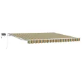 Store rétractable manuel  avec LED vert et jaune 400x350 cm