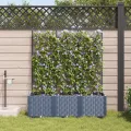 Bacs de jardin  avec système d'irrigation 3 pcs Gris