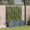 Bacs de jardin  avec système d'irrigation 3 pcs Gris