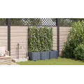 Bacs de jardin  avec système d'irrigation 3 pcs Gris