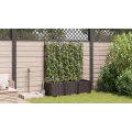 Planteur de jardin avec treillis 3 pcs Marron 120x40x143 cm