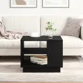Table basse en chêne noir 55x55x42 cm en bois d'ingénierie