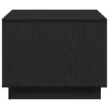 Table basse en chêne noir 55x55x42 cm en bois d'ingénierie