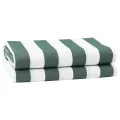 Tissu de remplacement pour store vert et blanc 10x1,6 m
