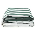 Tissu de remplacement pour store vert et blanc 10x1,6 m