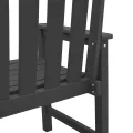 Chaises de jardin 2 pcs Noir HDPE