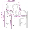 Chaises de jardin 2 pcs Noir HDPE