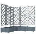 Jardinière avec Treillis 5 pcs Gris clair 120x120x125.5 cm