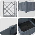 Jardinière avec Treillis 5 pcs Gris clair 120x120x125.5 cm