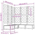 Jardinière avec Treillis 5 pcs Gris clair 120x120x125.5 cm