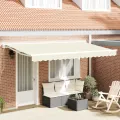 Tissu de remplacement de store pour cadre 4x2 m Crème