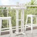 Table de Bar Blanche 55x55x107 cm HDPE