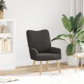 Chaise Relaxante  Gris Foncé Tissu en Laine Bouclée