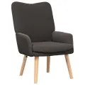 Chaise Relaxante  Gris Foncé Tissu en Laine Bouclée